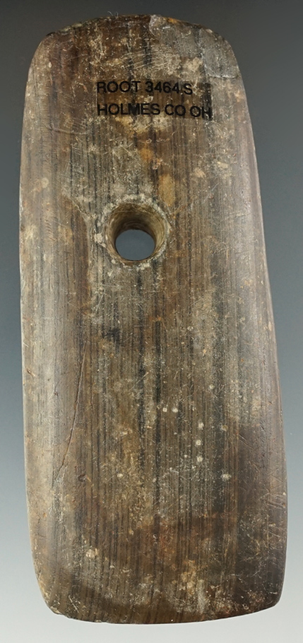 4" Adena Trapezoidal Pendant - Holmes Co., Ohio. Comes with a Davis COA.