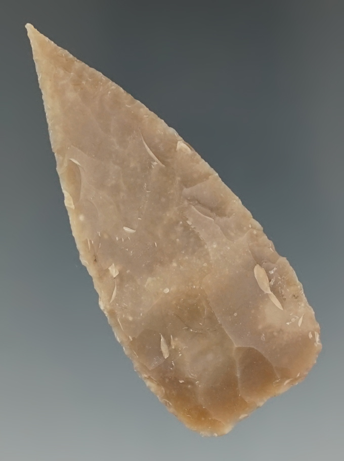 2 11/16" Kinney made from Root Beer Flint, found in Edwards Co., Texas.