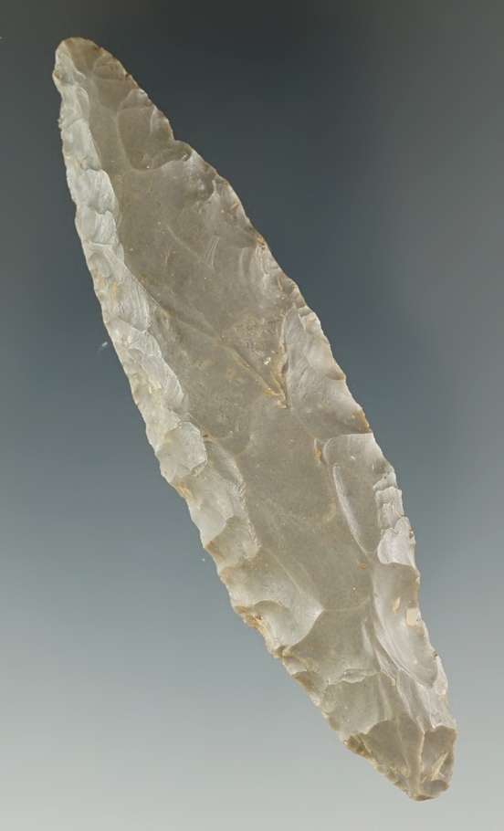 3 5/16" Adena Turkeytail found in Kentucky.