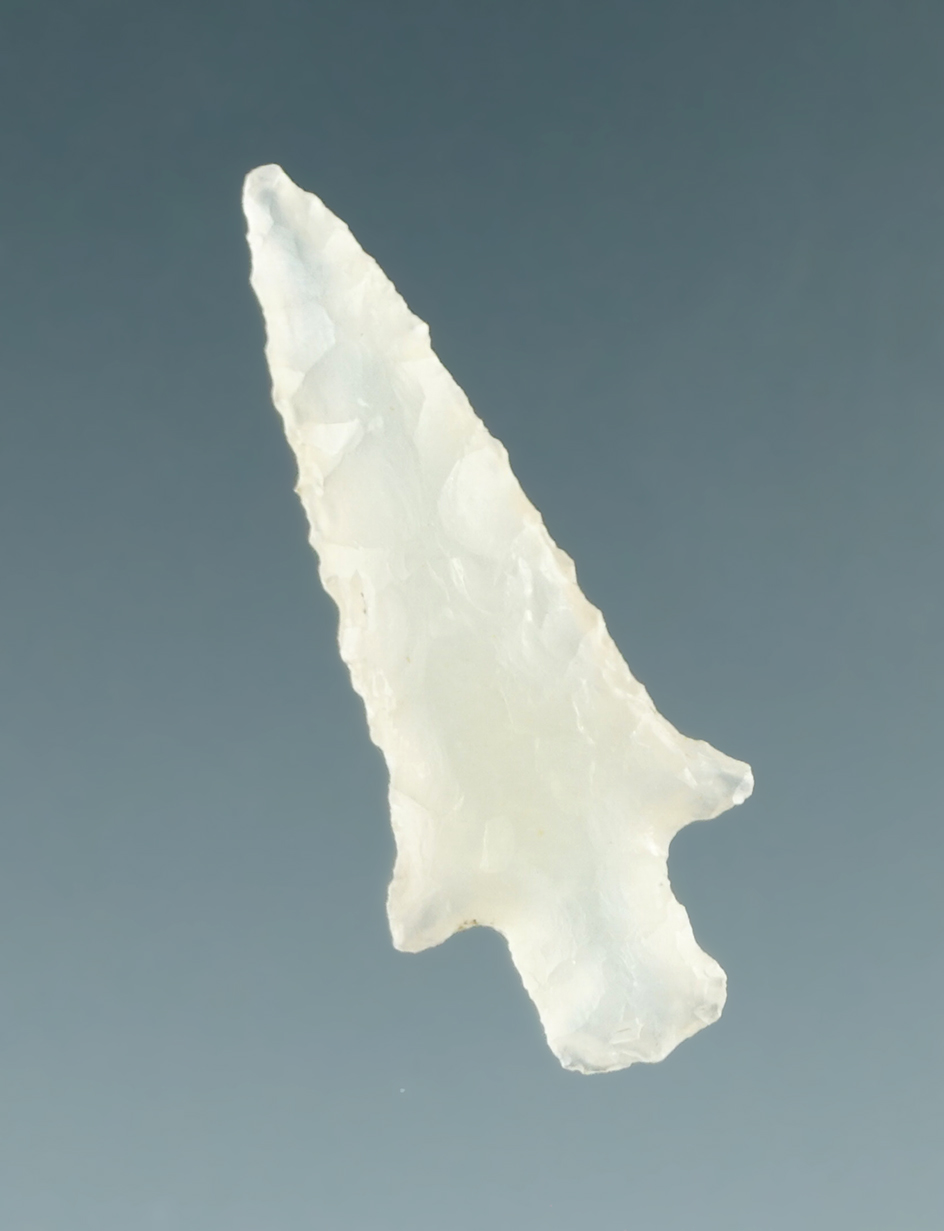 7/8" Dagger made from beautiful heavy translucent Chalcedony.  Columbia River. Ex. Schmid.