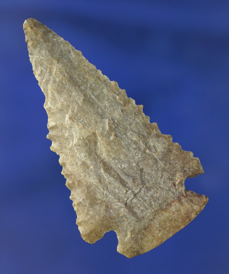 Nicely serrated 2 3/16" Cornernotch found in Ohio.