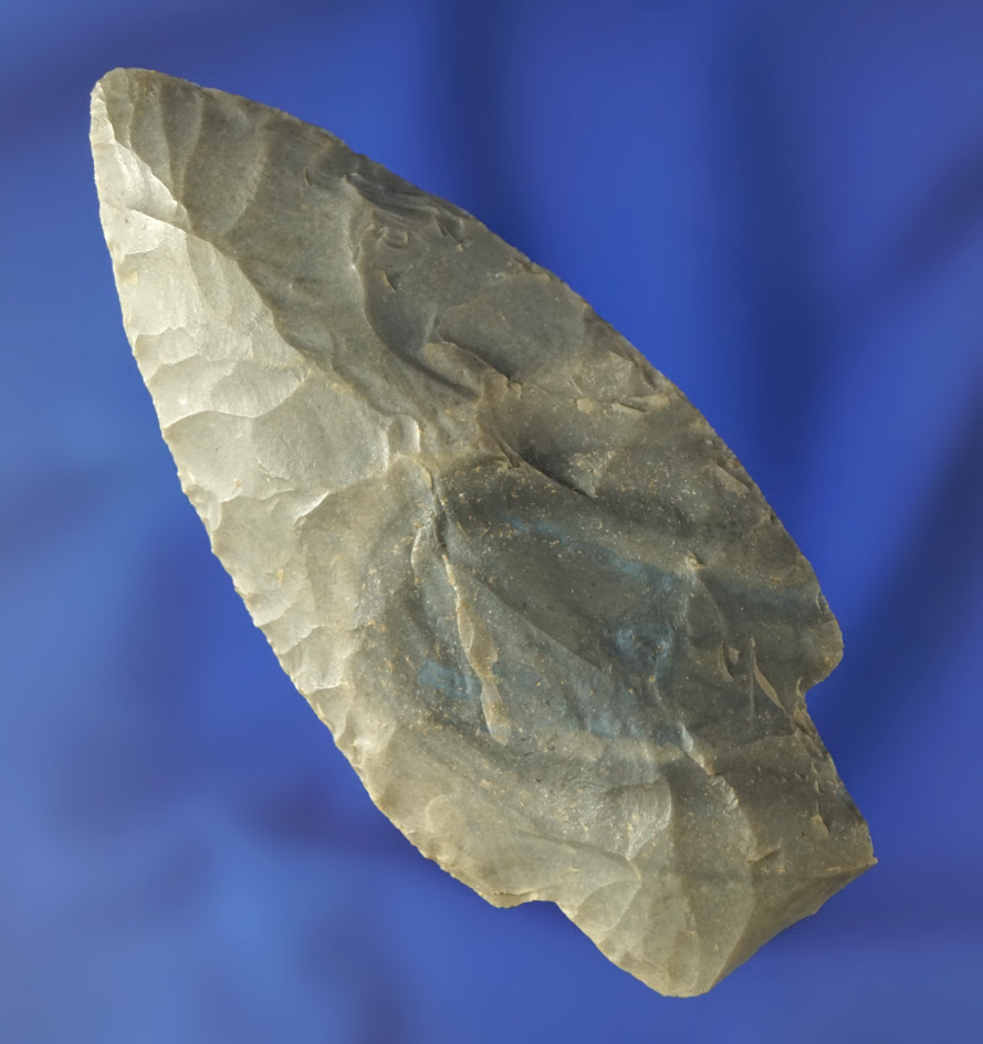 3 1/16" Adena made from high-quality multi-colored Hornstone found in Ohio. Ex. Walbrandt