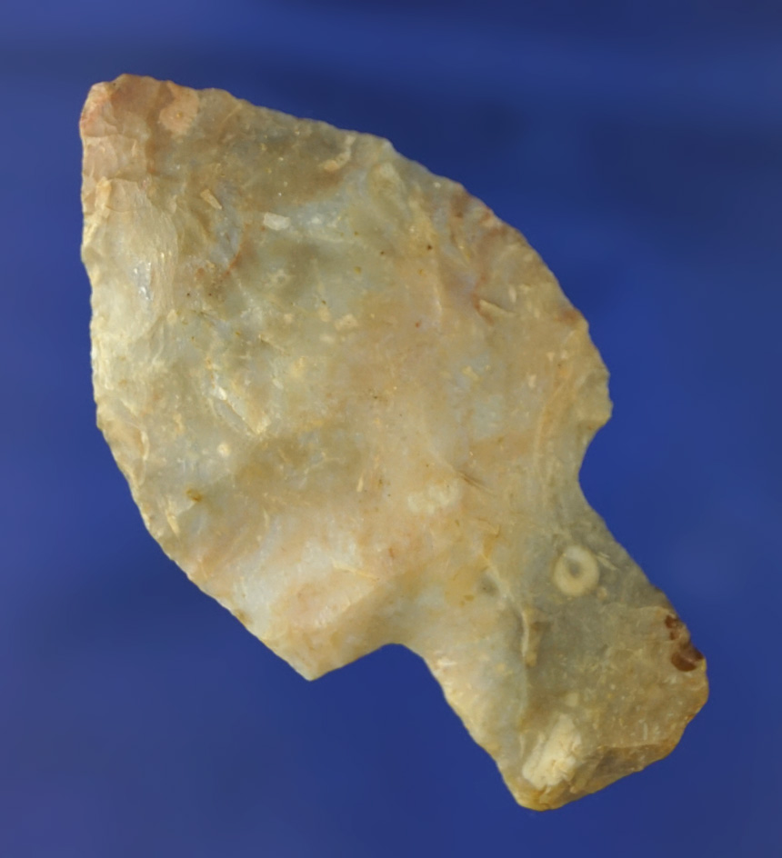 2 7/16" stemmed arrowhead made from Boyles chert found in southern Ohio.