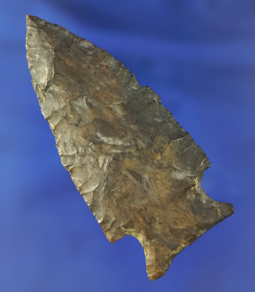 Nicely patinated and well styled 3 1/16" Bakers Creek found in Kentucky.