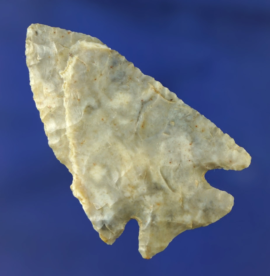 2 1/16" Flint Ridge Flint Cornernotch found in Ohio.