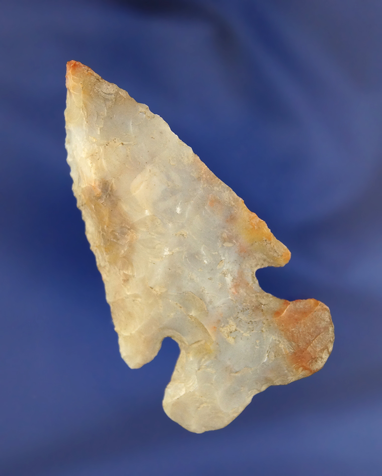 2 3/4" Archaic Bevel made from Colorful Flint Ridge Flint, found in Ohio.
