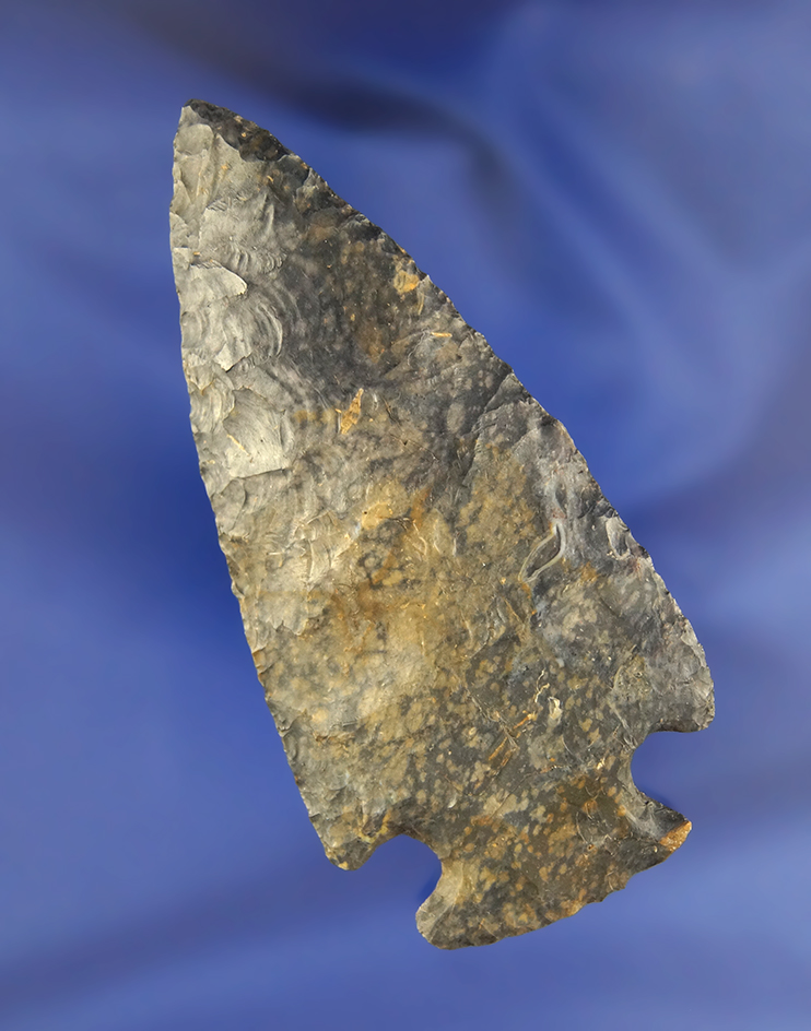 3 7/16" Hopewell made from Upper Mercer Flint found in Ohio.