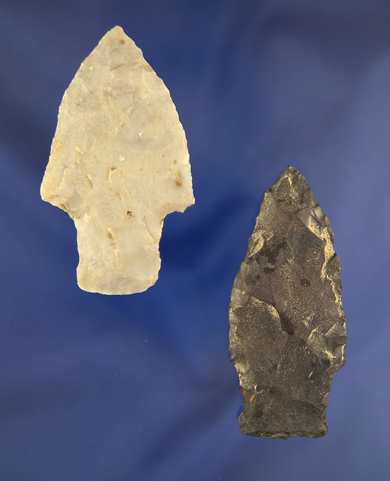 Pair of Ohio Arrowheads, largest is 2 9/16".