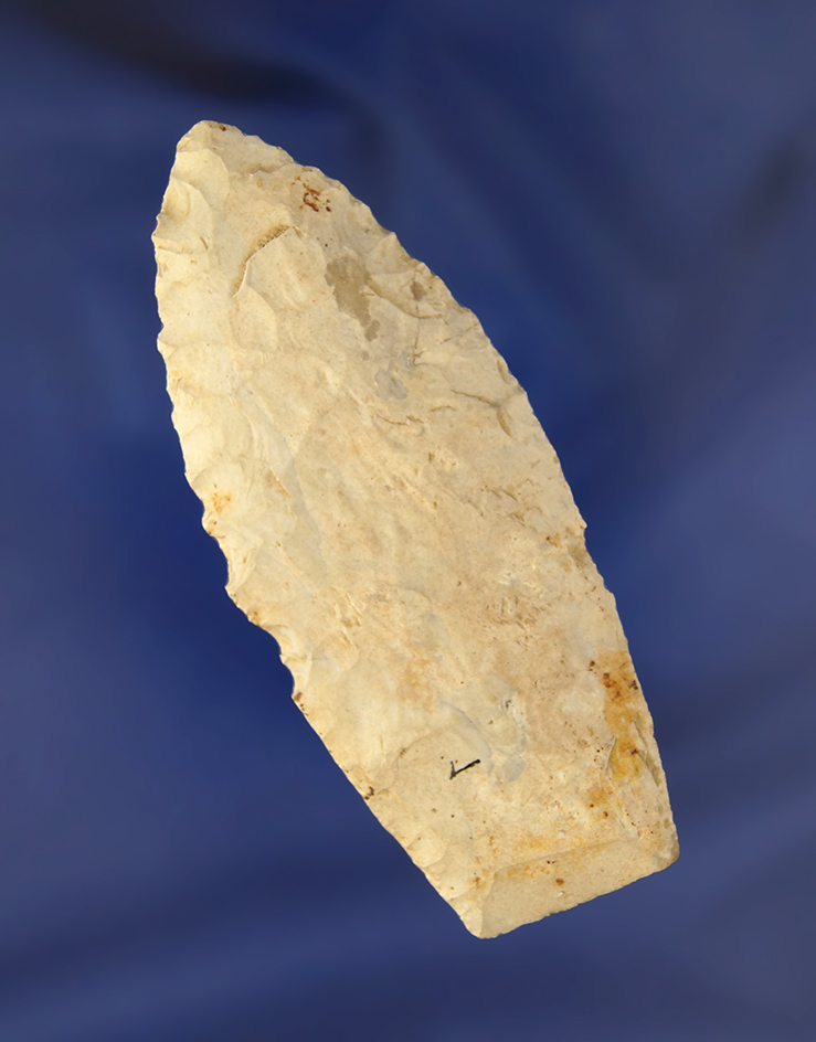 3 3/16" Paleo Lanceolate found in Perry Co., Ohio. Pictured in First Hunters, page 75.