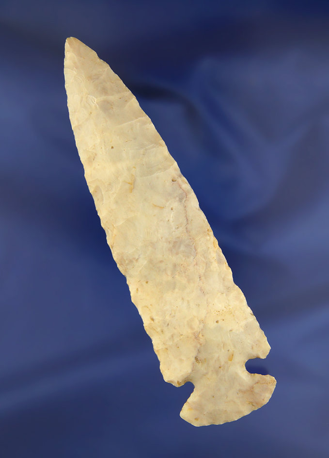 4 7/8" Classic Ohio Dovetail made from Multi-Colored Chalcedony.  Fayette Co., Ohio.