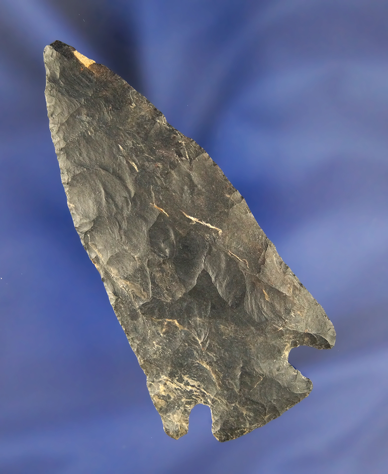 3 3/8" First Stage Pentagonal made from Upper Mercer Flint. Found in Ohio.