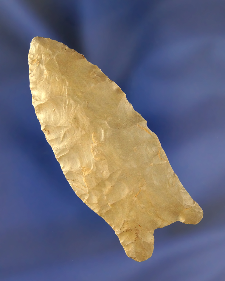 2 7/8" Fluted Paleo Projectile Point made from Hornstone.