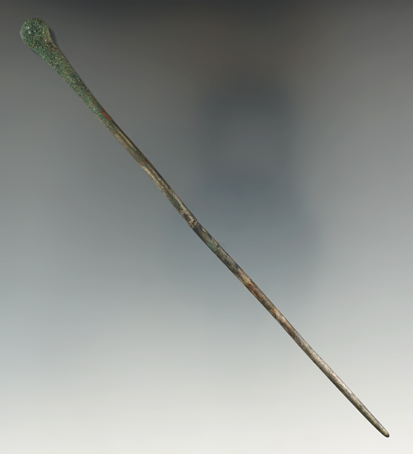 6 11/16" Silver/mixed metals Inca Tupi pin found in Peru.