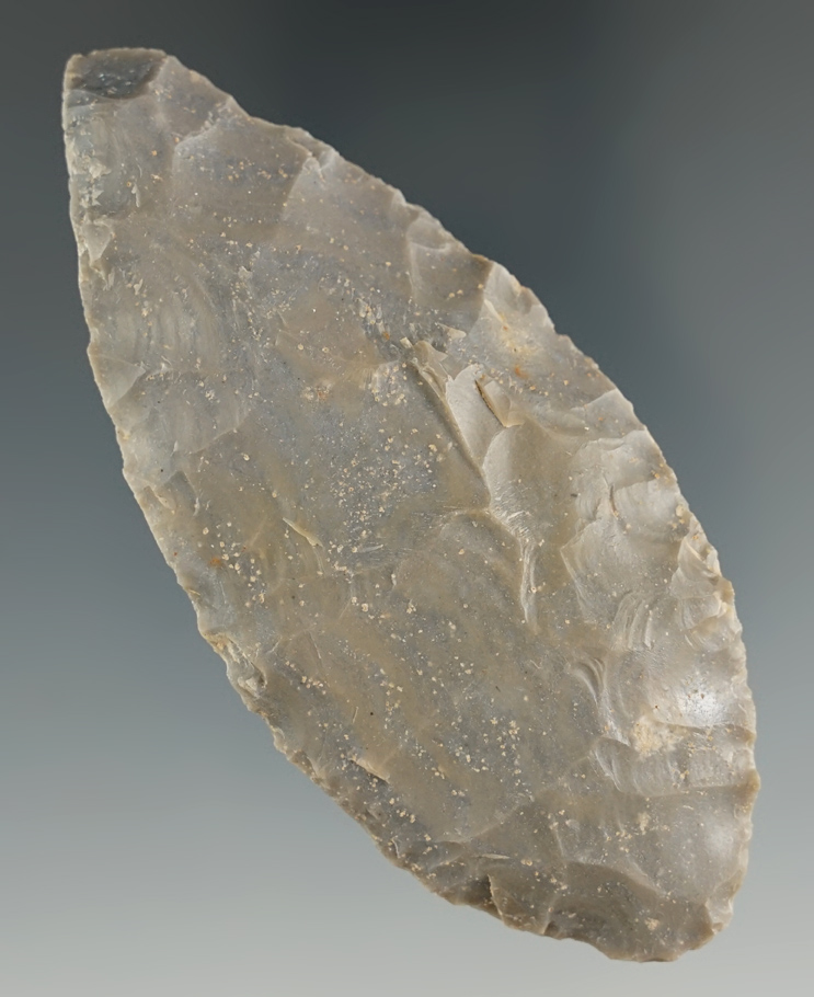 3 3/8" Adena Blade from the Lyons Cache found in Greene Co., Indiana.