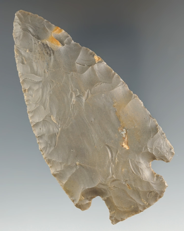 3 7/8" Hardin made from Hornstone found near Nolin Lake, Kentucky. Comes with a Davis COA.