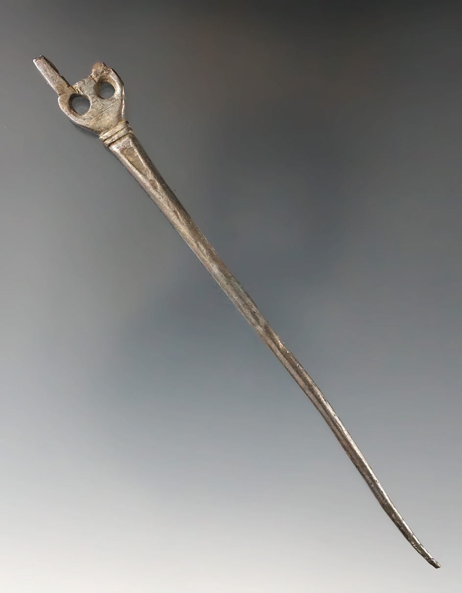 5 3/8" Inca Tupu Pin made from native Silver found in Cuzco Valley, Peru.