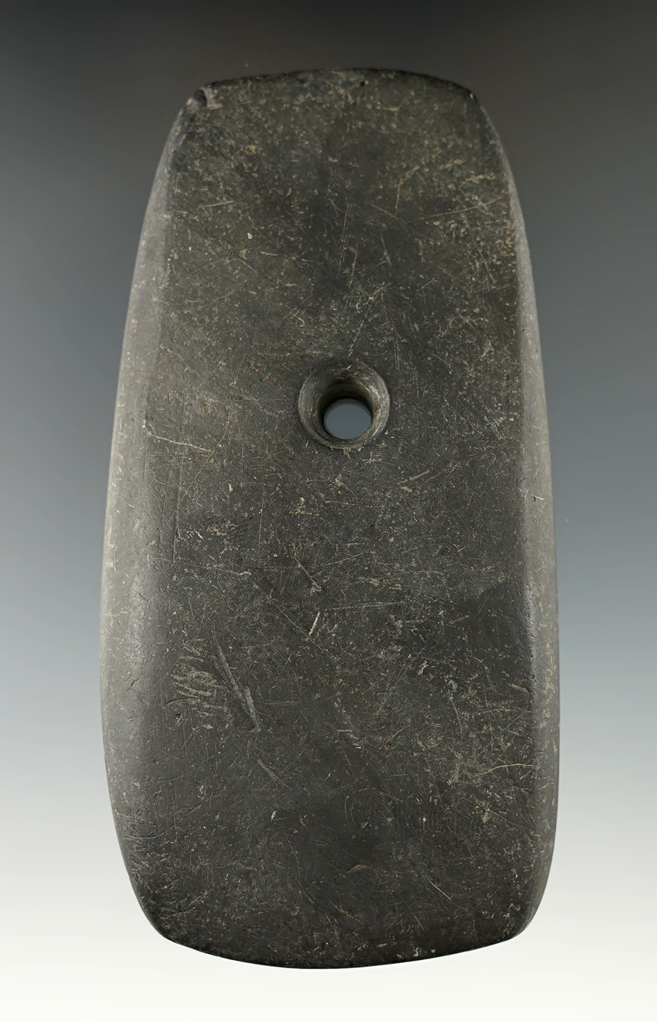 4 7/16" Rectangular Pendant found in Trenton Township, Delaware Co., Ohio. Ex. Ellis Lane.