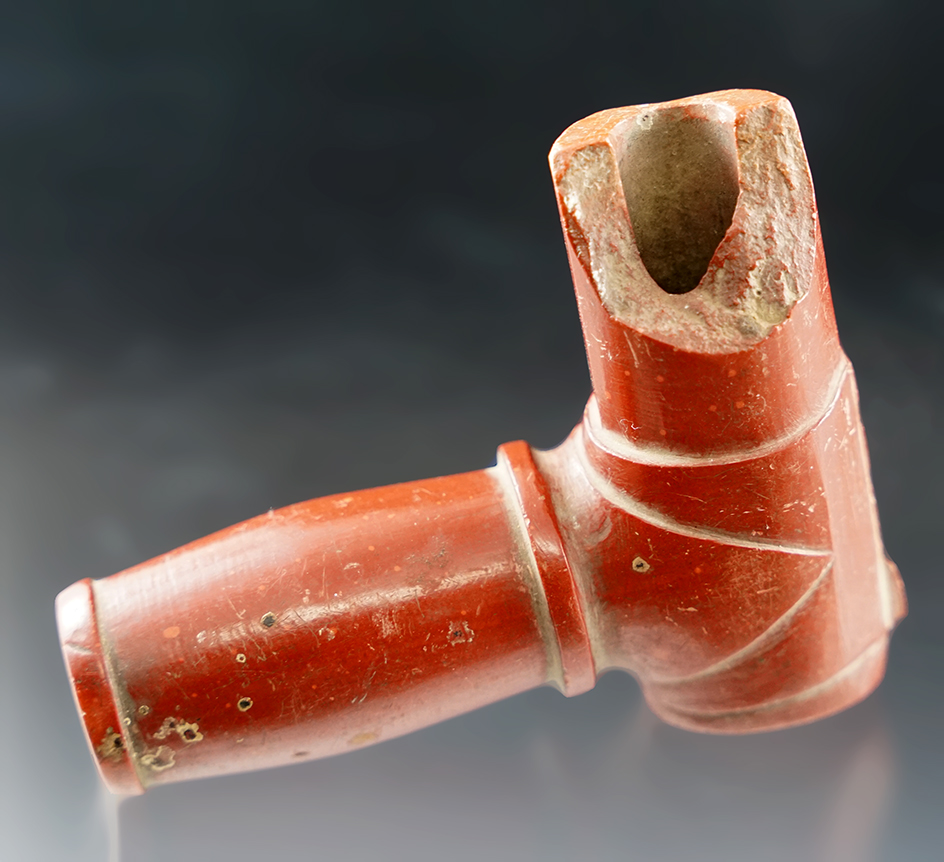 3 1/8" Historic Catlinite Pipe Circa 1800's.