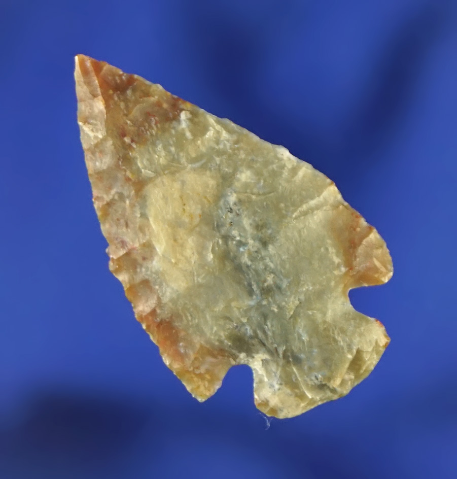 Nicely patinated 1 1/8" Cornernotch Arrow point found near the Columbia River.