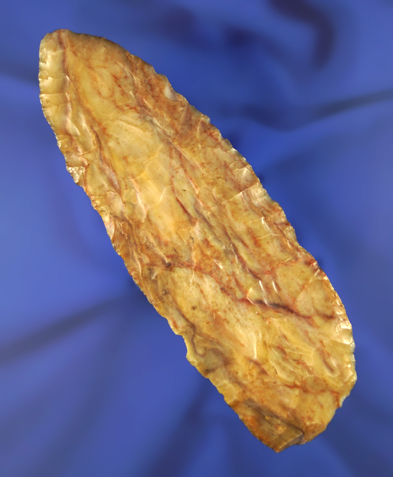 Incredible material! Large 5 1/16" Flint Knife Blade  found near the Columbia River. Ex. Mike Sheppa