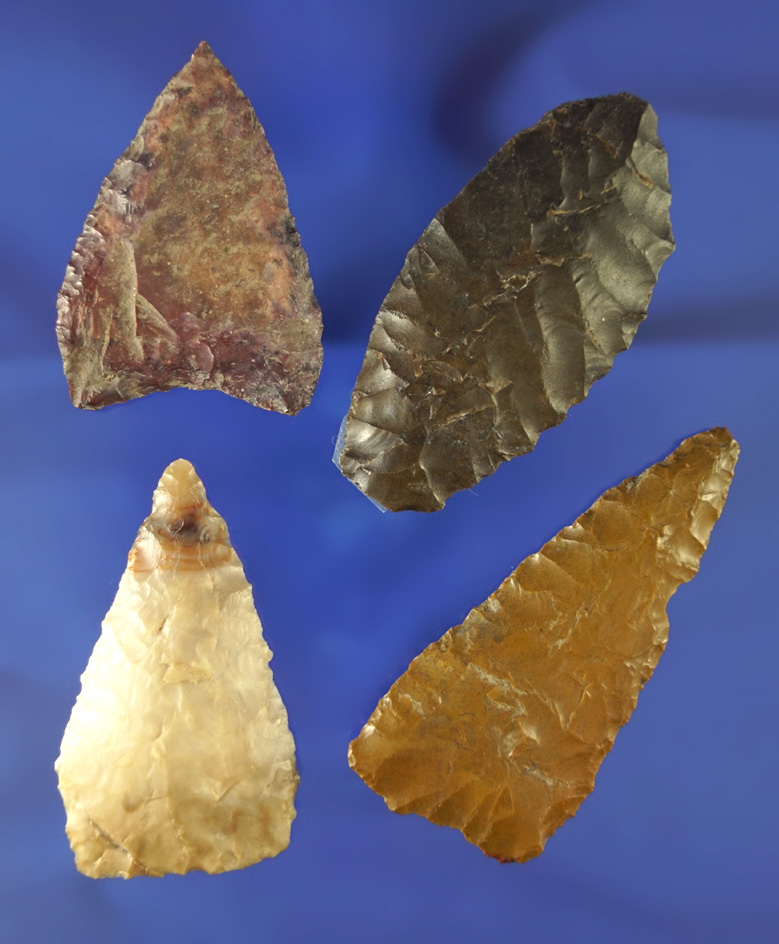 Set of four Knives found in Oregon, largest is 2 1/2".