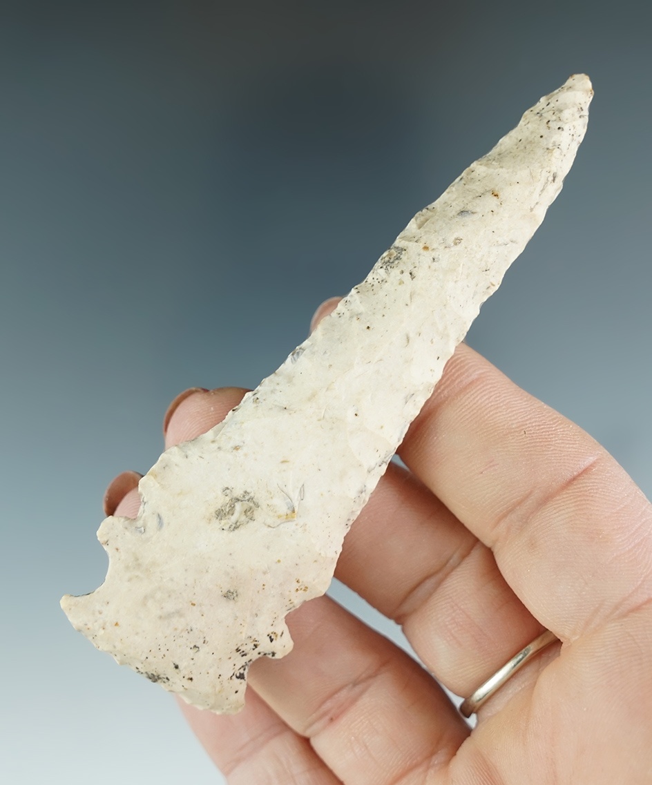 3 3/4" uniquely styled Double Notch Knife found in Tennessee.