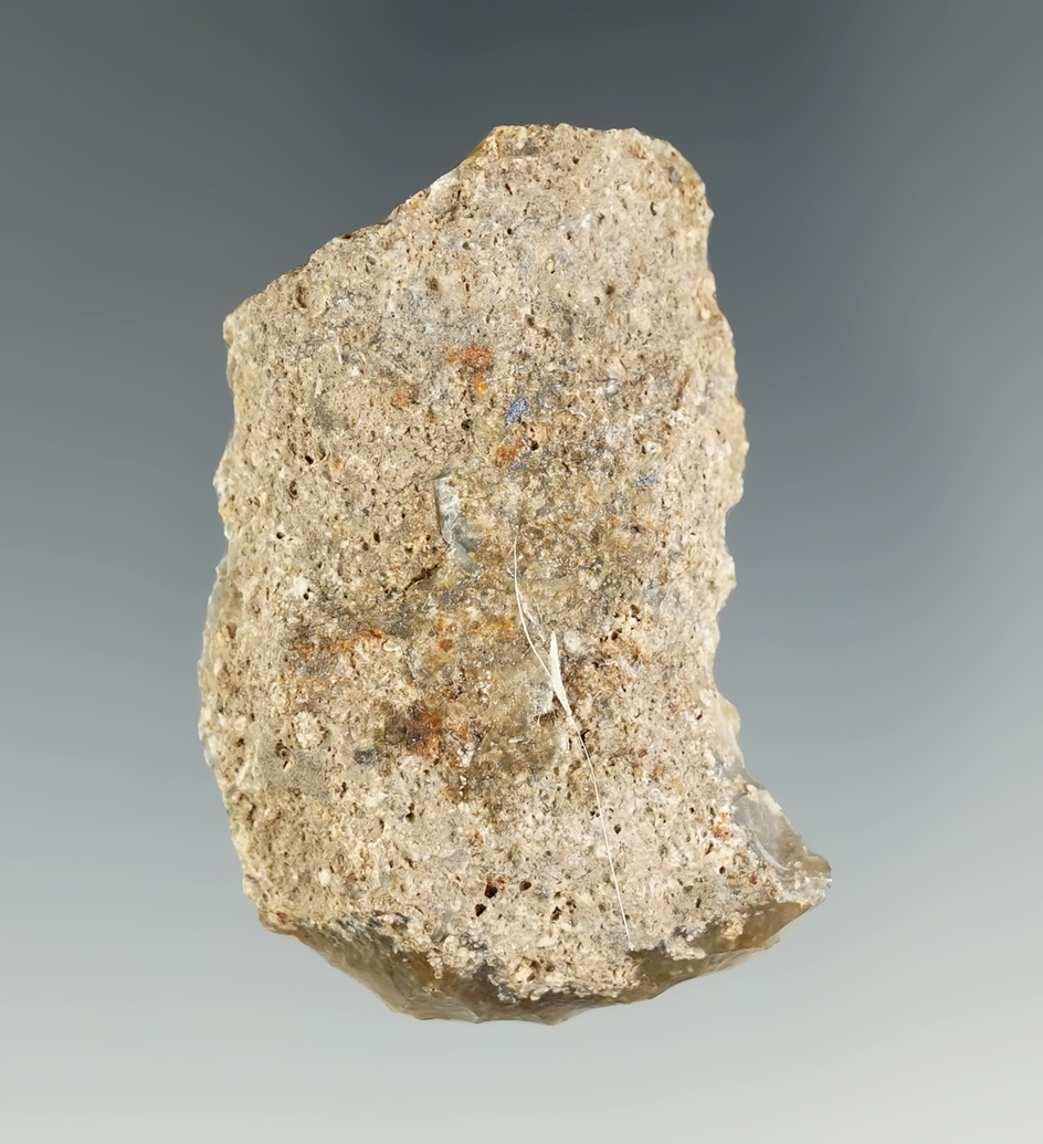 Ex. Moorehead! Heavily patinated 2 1/8" Neolithic scraper found in France.