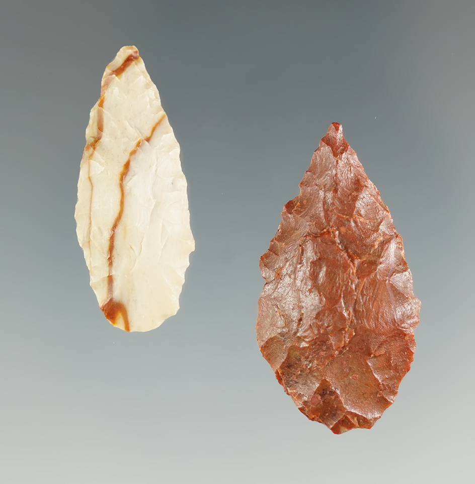 Pair of Columbia River Leaf Points. Largest is 1 3/8".