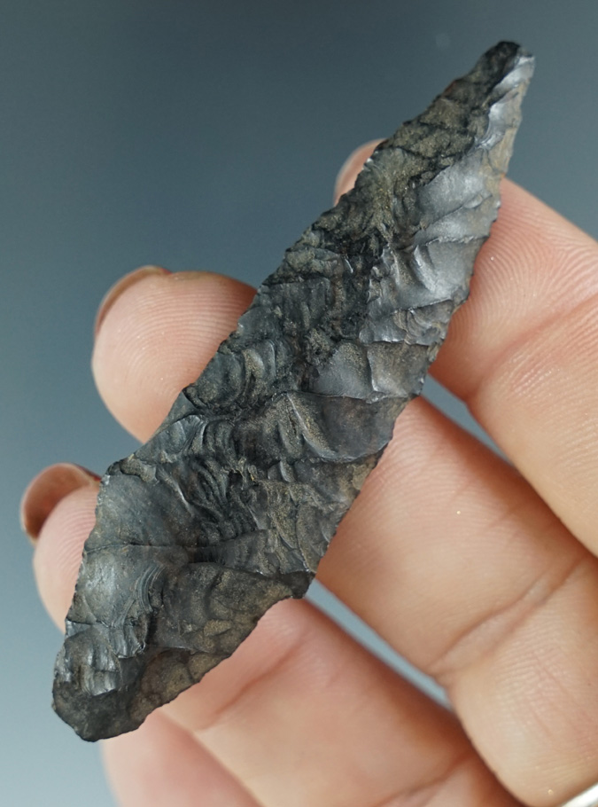 2 9/16" Parman made from Obsidian found in Oregon.