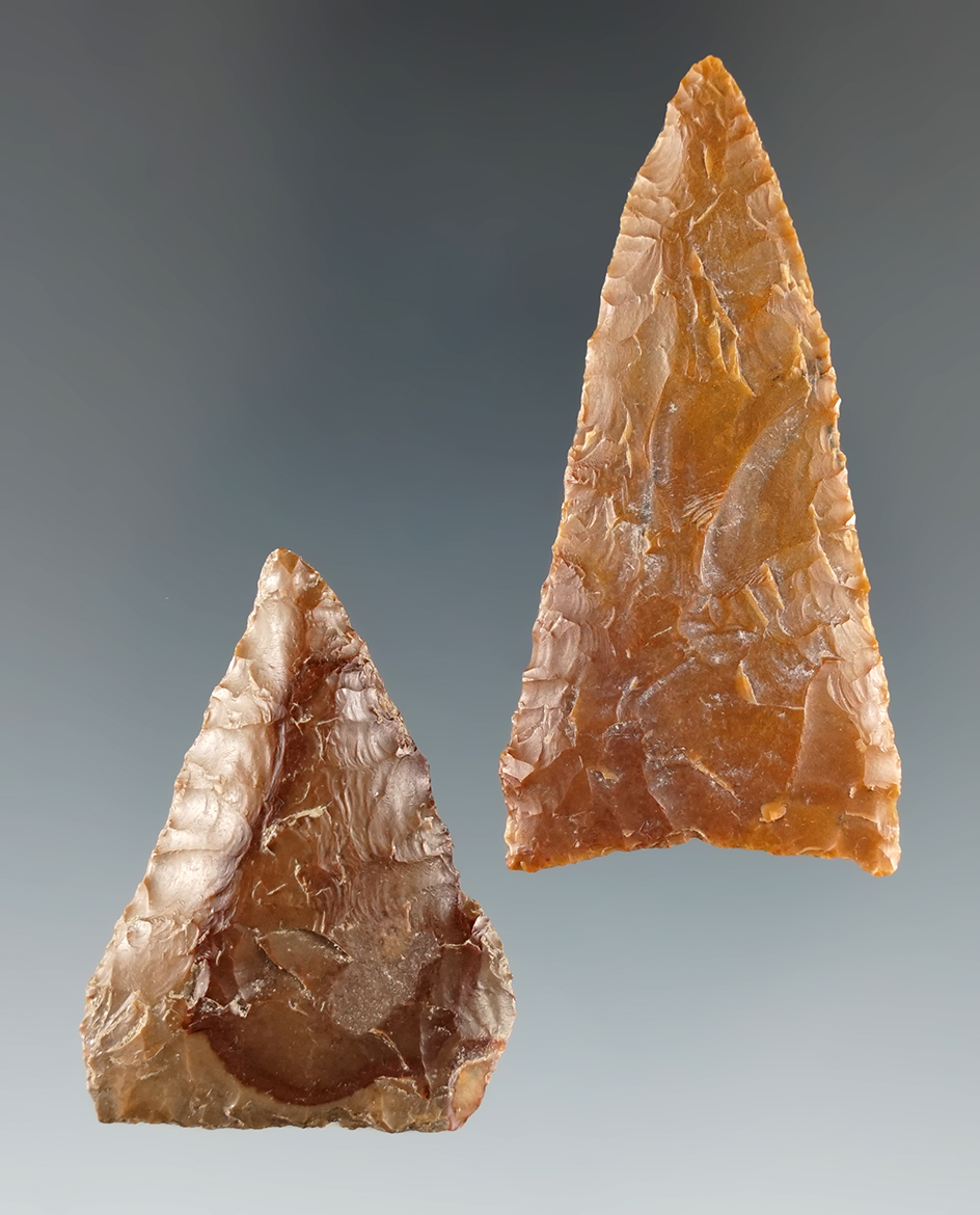 Pair of Plateau Pentagonal points found near the Columbia River, largest is 2 1/16".