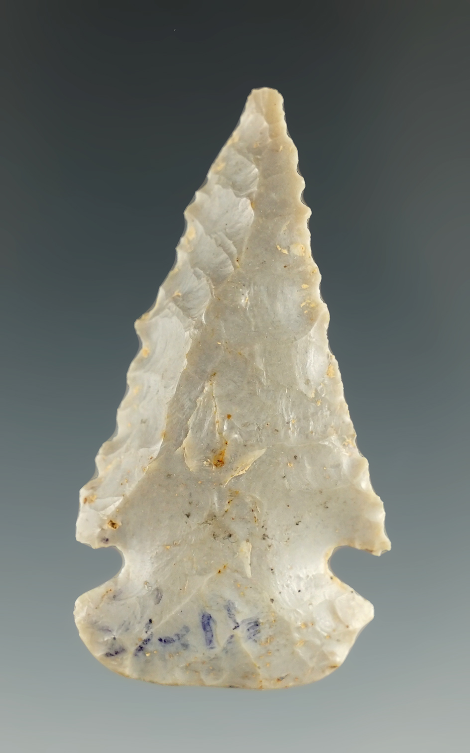 2 1/16" Dovetail made of Hornstone found in Indiana. Comes with a Davis COA.