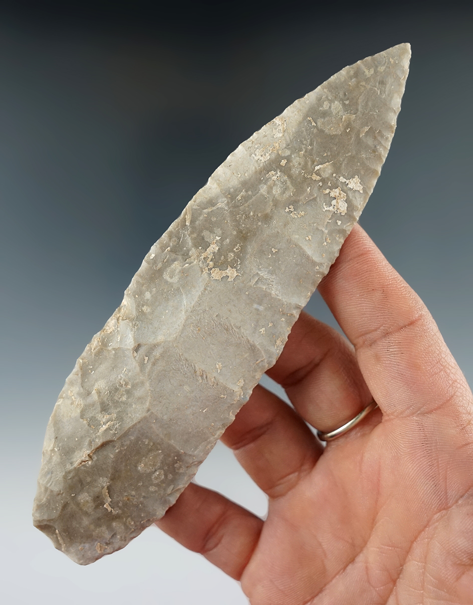 Large 5 9/16" Flint Blade found in southern Texas.
