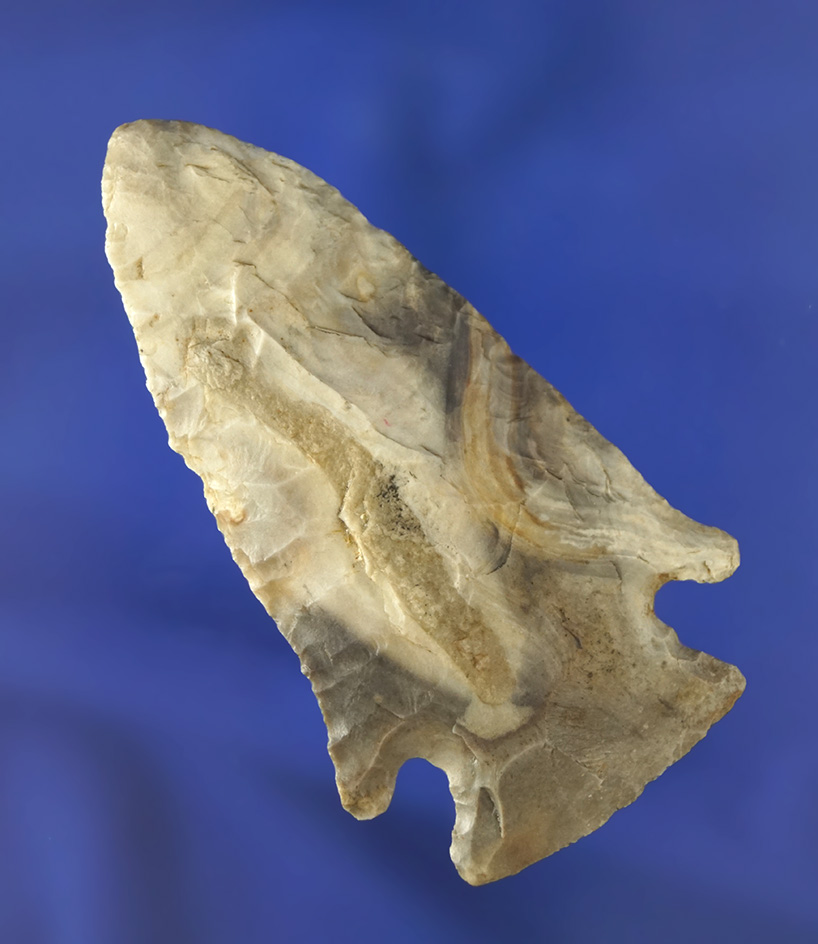 2 13/16" Mozarkite Flint Archaic Knife found in Missouri.