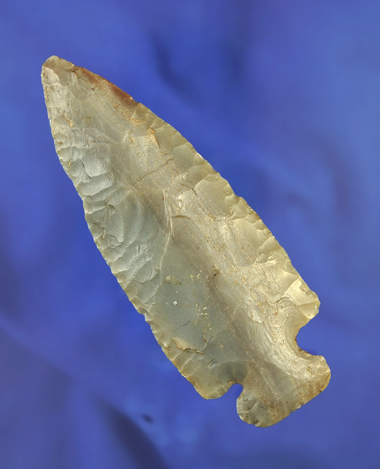 4 1/4" Carter Cave Flint Dovetail found in Greenup County Kentucky. Beautiful material quality.