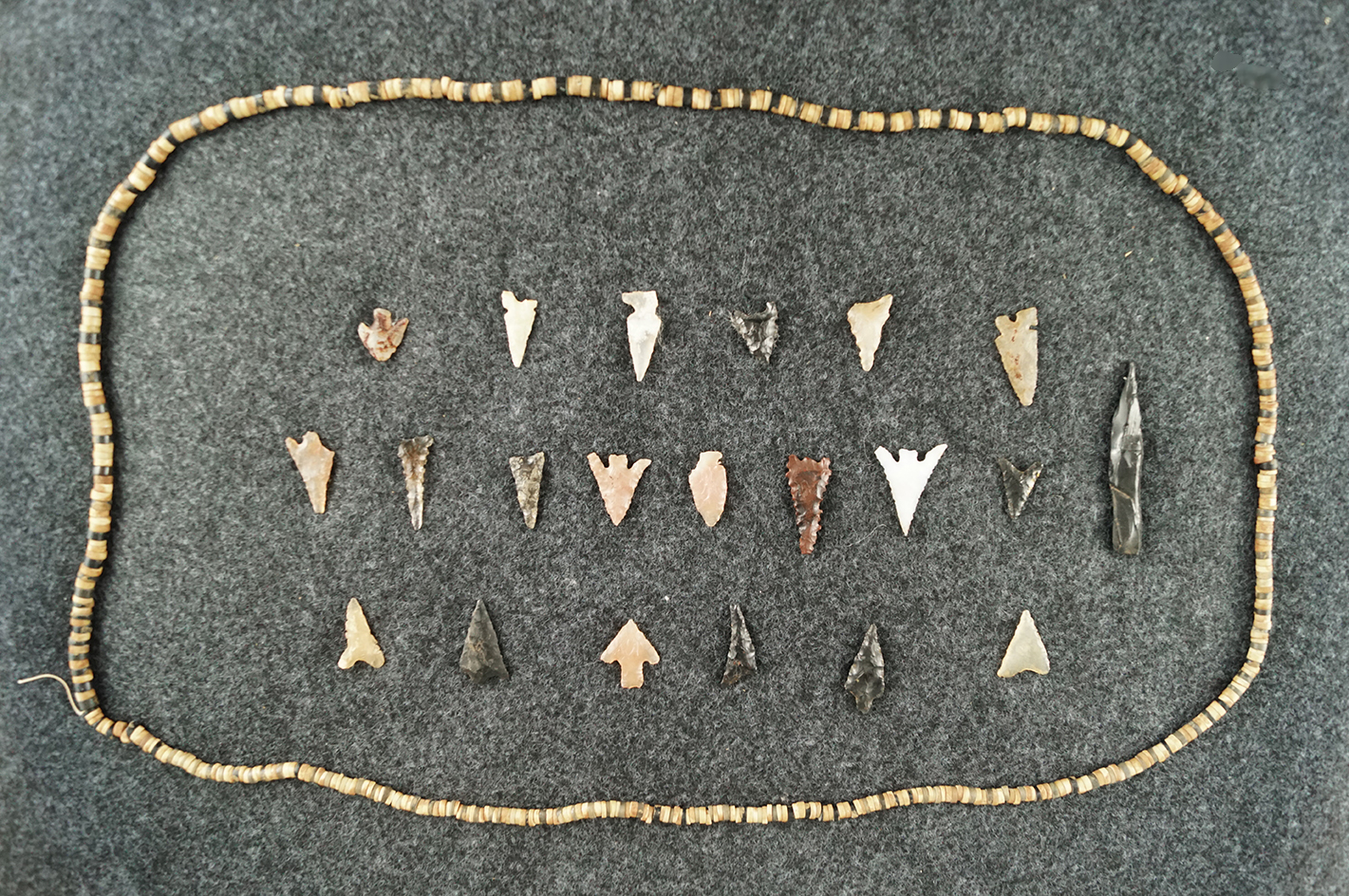 Ex. Museum! Nicely framed group of Columbia River artifacts - Washington in 1955,