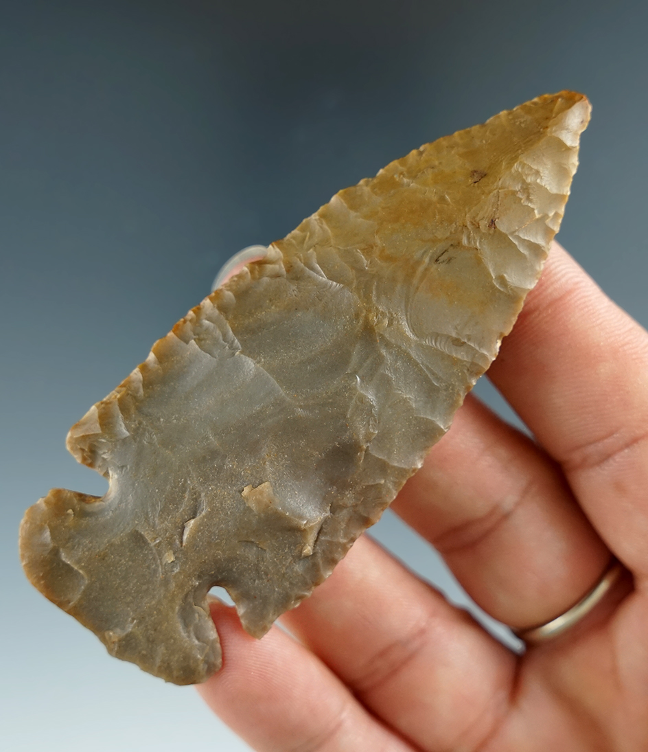3 1/4" Dovetail made from beautiful Carter Cave Flint found in Mercer Co., Kentucky. Ex. Rocky Hall.