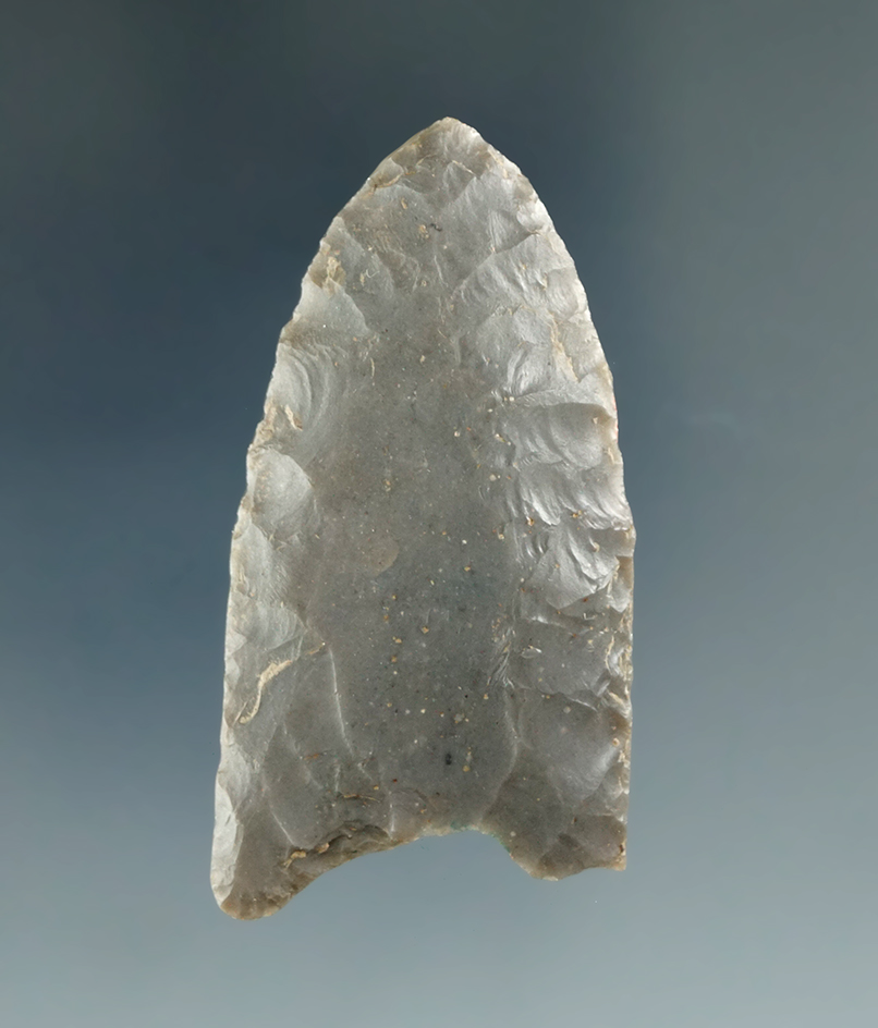 1 7/8" Paleo Fluted Clovis found in Mercer Co. Kentucky. Comes with a Rogers COA.