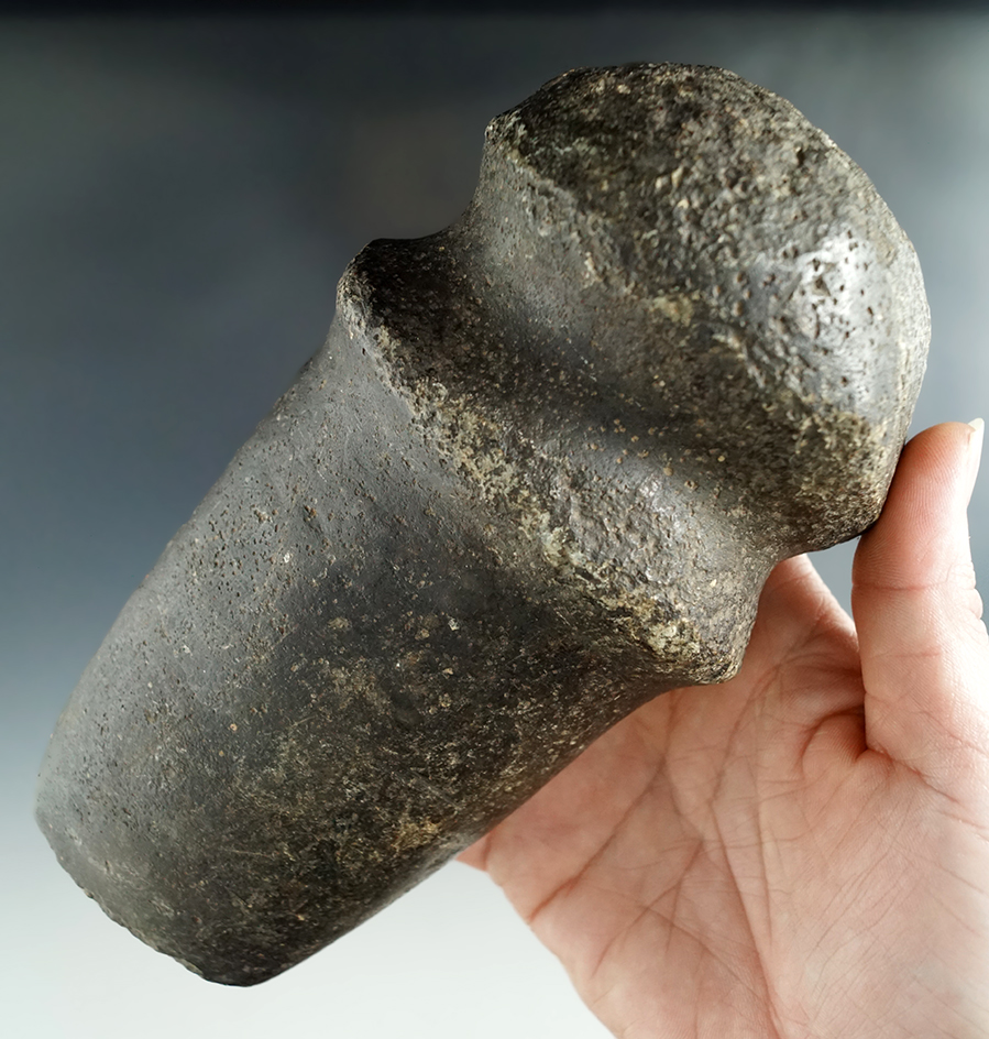 6 9/16"  Miami River style Full Grooved Axe found in Ohio.