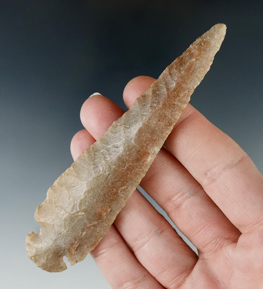 4 3/8" Carter Cave Flint Dovetail found in Fayette Co. Kentucky.