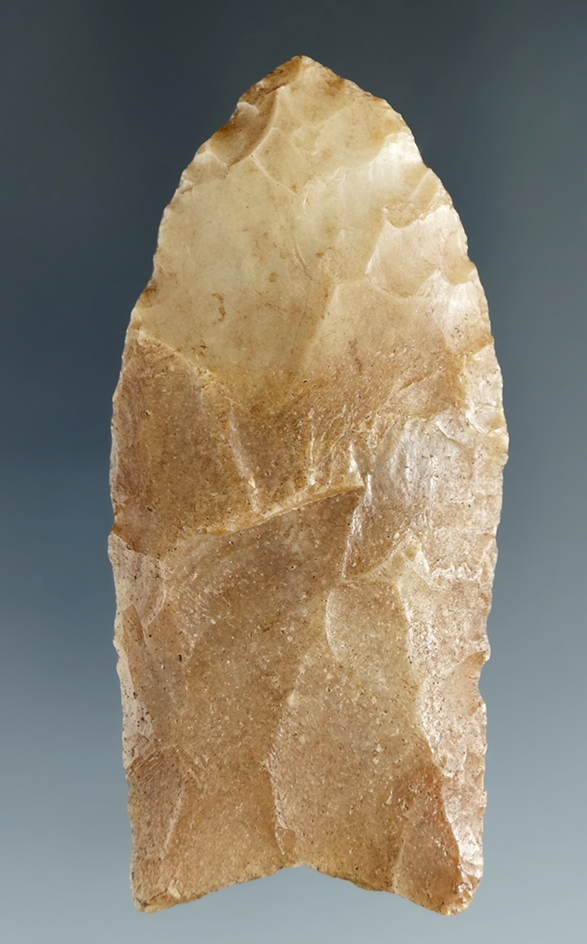 2 3/4" Paleo Fluted Clovis - Carter Cave Flint - Carter Co. Kentucky. Pictured. Bennett COA.