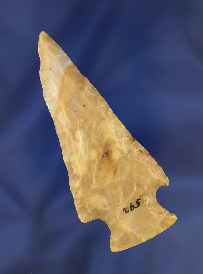 3 1/2" Flint Ridge Flint Hopewell Found in Richland Co., Ohio.