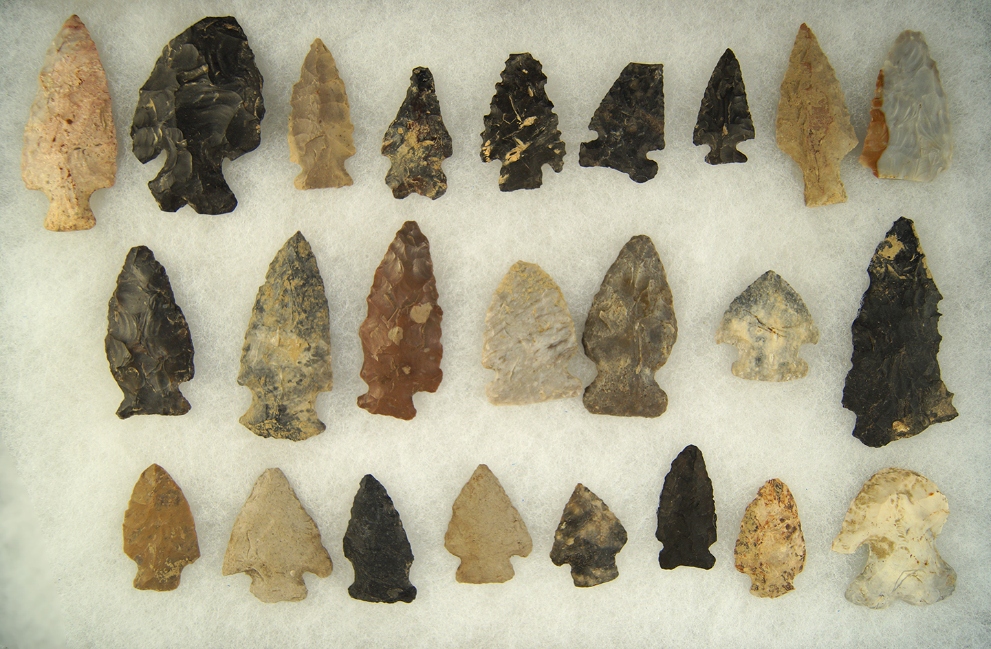 Group of 24 Arrowheads found by the Kurtz Family on their farm near Tiro, Crawford Co., Ohio.