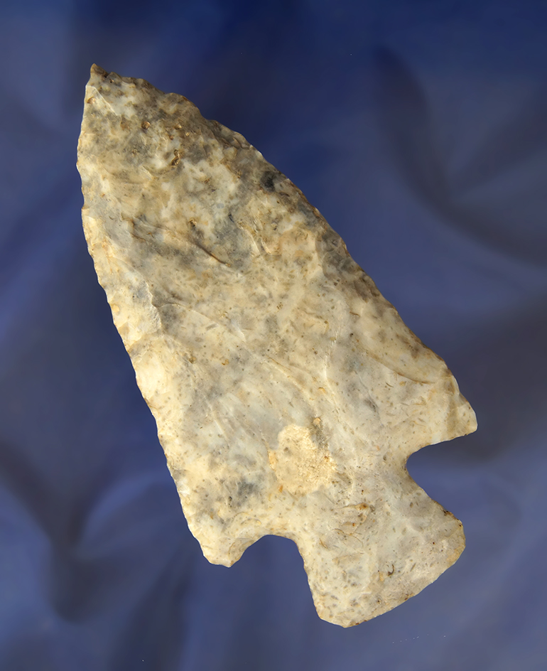 5 5/16" Sale Highlight! Blue and White Hopewell Spear found near Cleves Ohio in Hamilton Co., Ohio