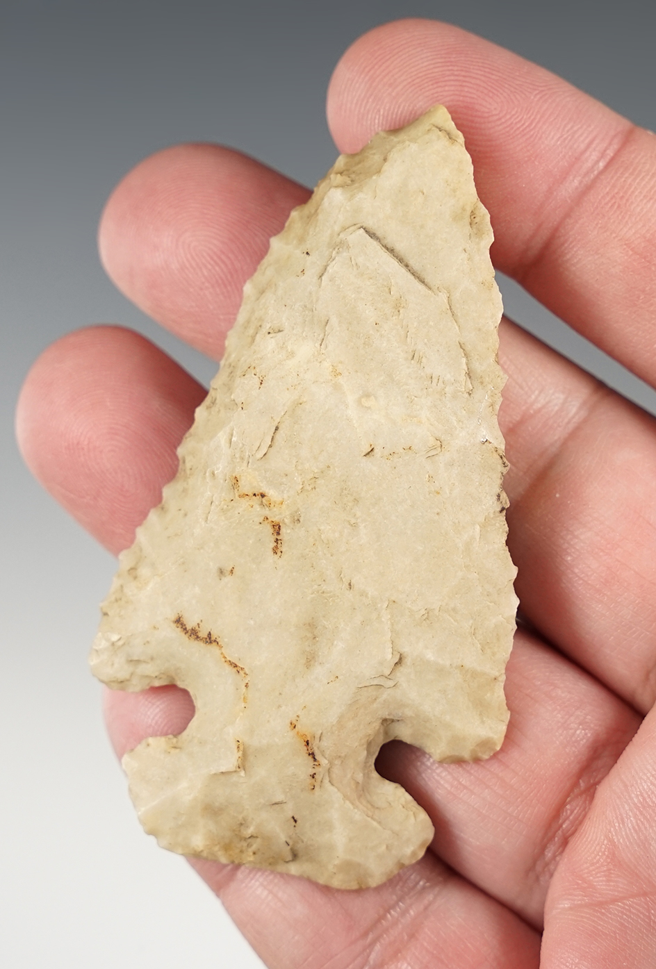 Well patinated 3" Thebes found in Liberty Township, Medina Co., Ohio. 