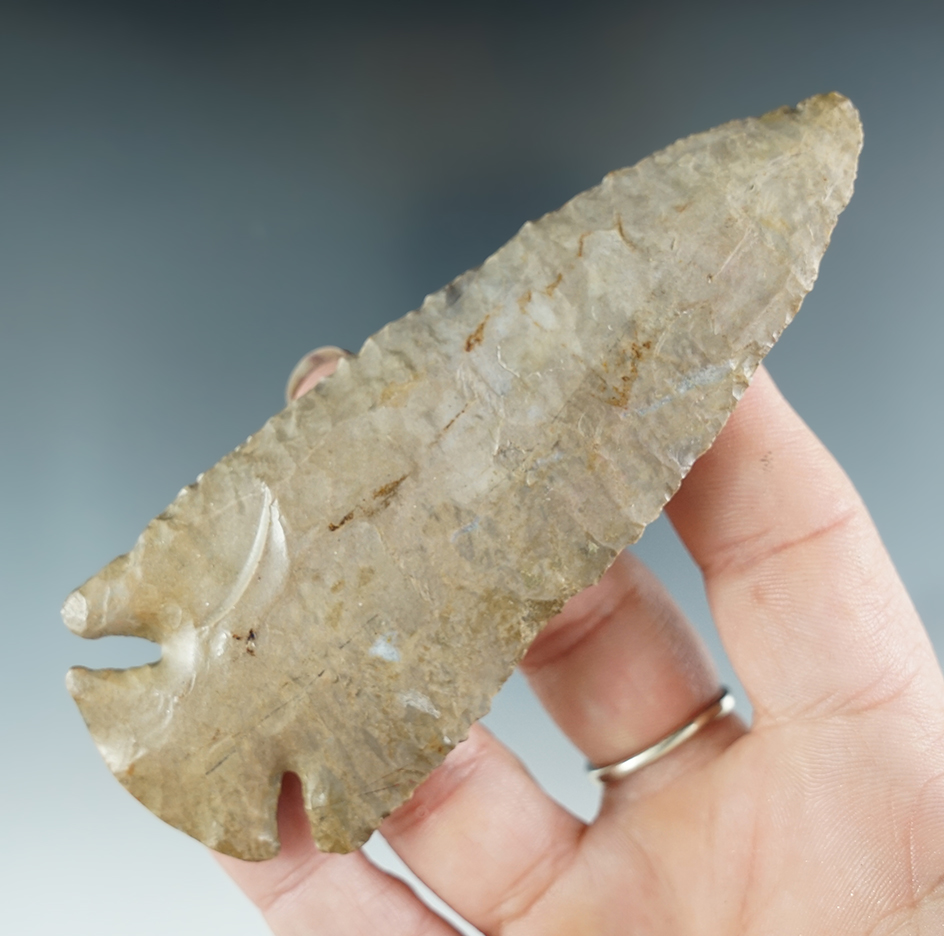 4 1/4" Lost Lake made from Ft. Payne Chert, found in Kentucky. Comes with a Davis COA.