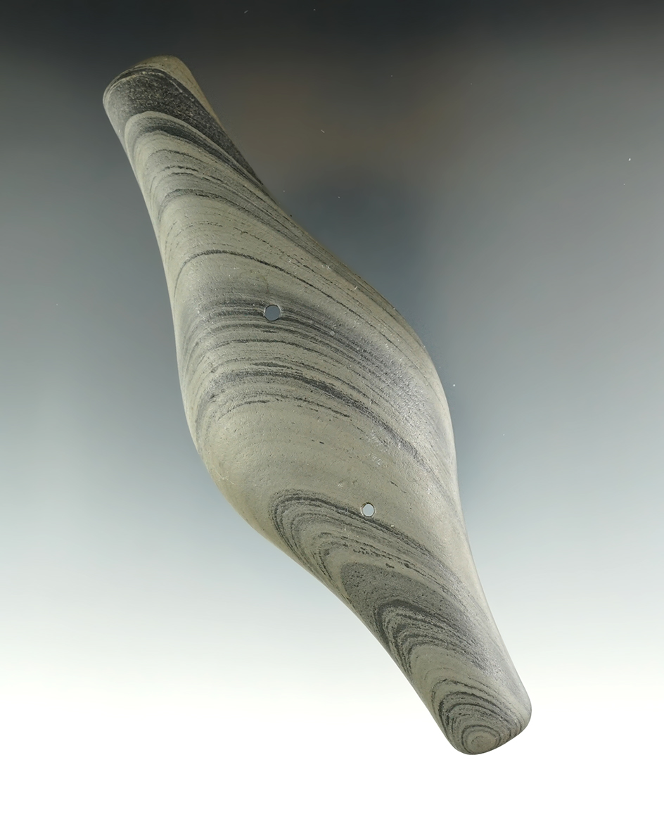 Sale Highlight! 5 1/8" Adena Expanded Center Gorget - Hamilton Co., Ohio. Ex. Meuser, Townsend, Root