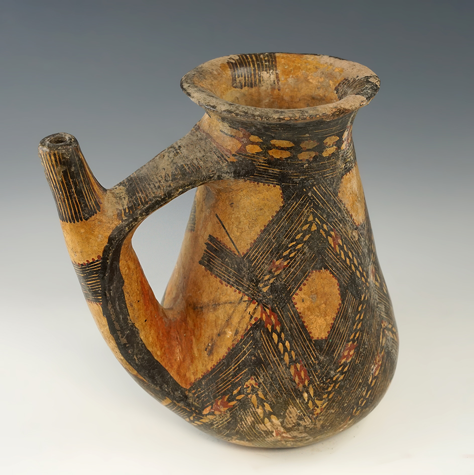 8 1/4" tall Berber pottery vessel from Morocco.