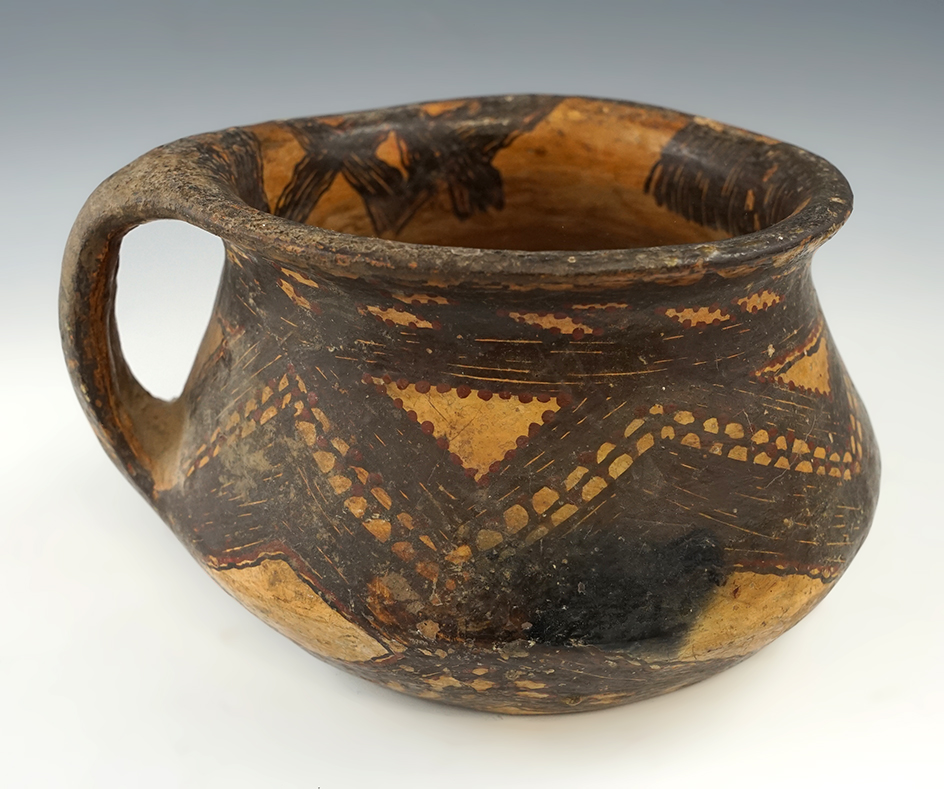 6 1/2" wide Berber pottery vessel from Morocco.