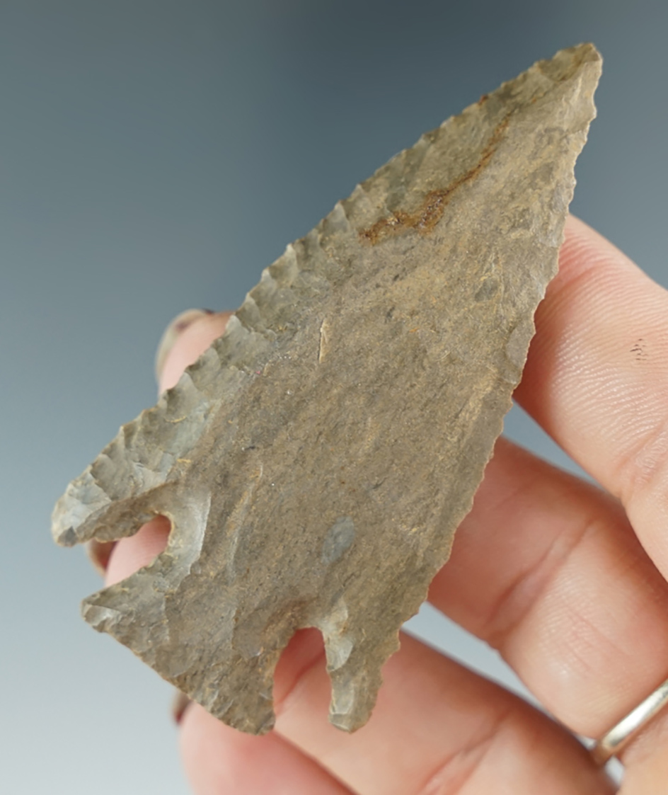 2 7/8" Lost Lake made from Dover Flint, found in Dover Co., Tennessee.  Bennett COA.