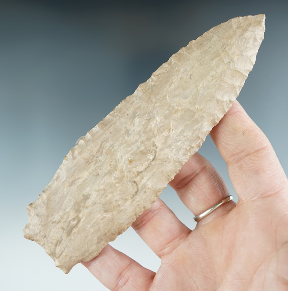 5 1/4" Buzzard Roost Creek made from Ft. Payne Chert, found in Tennessee. Davis COA.